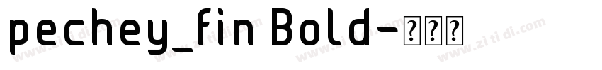 pechey_fin Bold字体转换